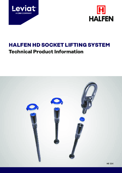 Halfen HD Socket Lifting System - Technical Product Information