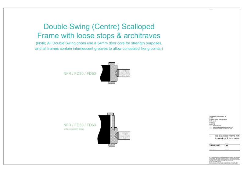 Double Swing Frame cross section
