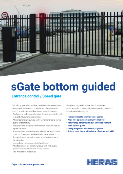 Bi-folding Speed Gate (Bottom-guided)