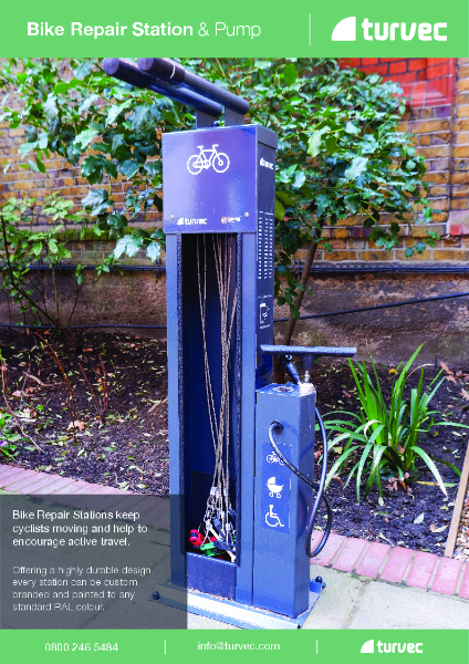 Public Bike Repair Stand and Pump - Product Data Sheet