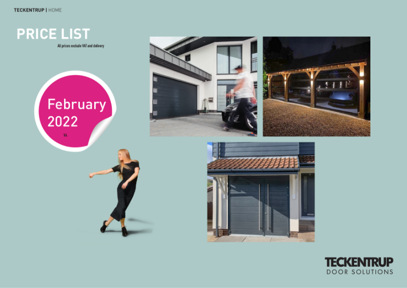 Teckentrup's CarTeck Insulated Sectional Garage Door & Side Hinged Garage Door Price List 2022