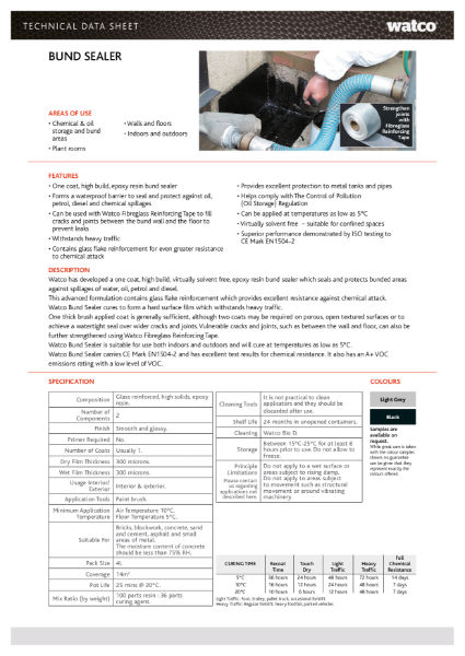 Data Sheet: Bund Sealer