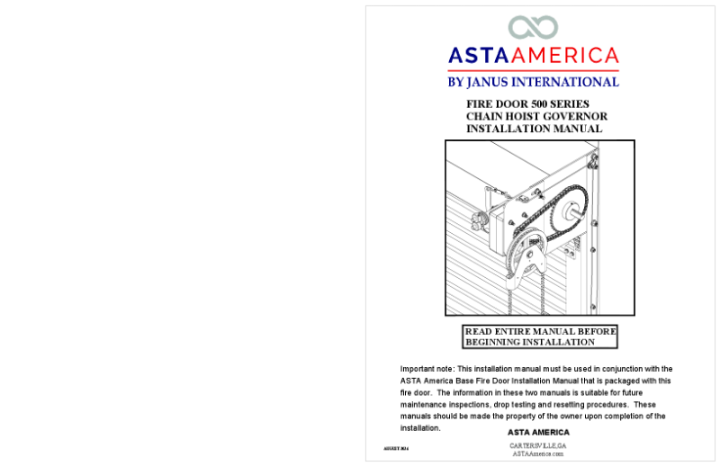 Series 500 - 500i Chain Hoist Governor Installation Instructions