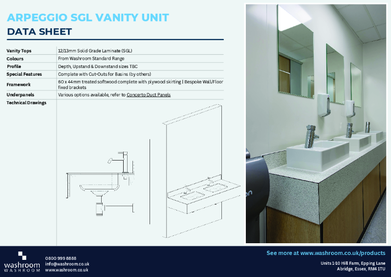 Arpeggio HPL Vanity Unit