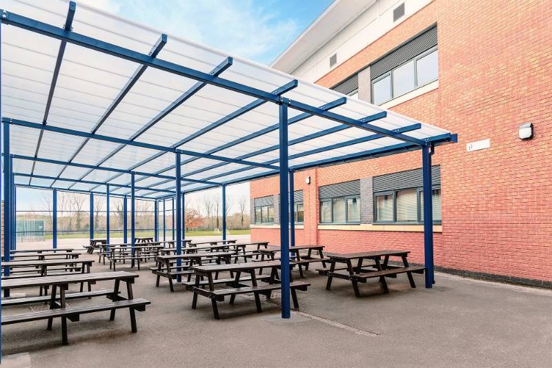 The Avon Valley School in Warwickshire Install Dining Area Canopy