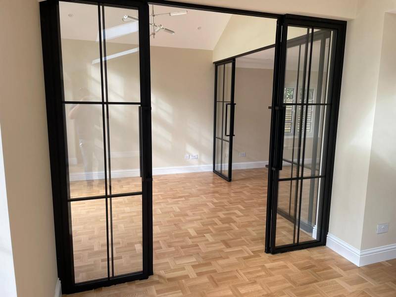 Glazed Crittall Frame Sliding Doors