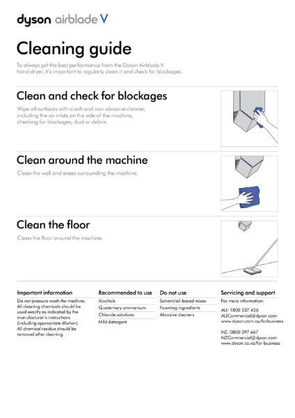 Cleaning guide - Dyson Airblade V