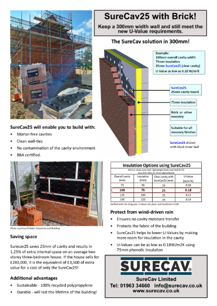 Brick - Achieve the new regs with 300mm walls!