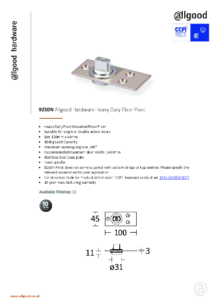 9250N-Datasheet Iss02