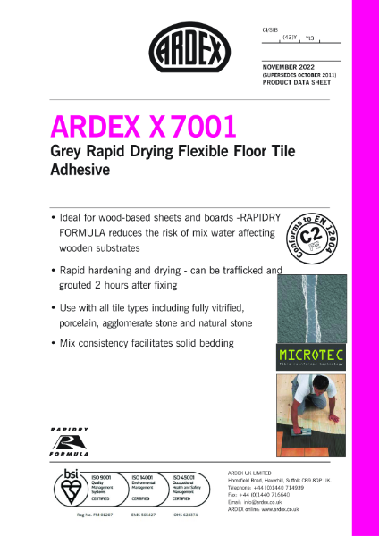 ARDEX X 7001 Datasheet