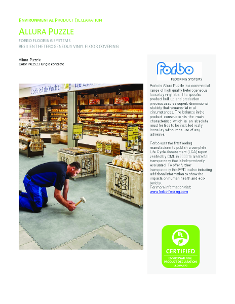 Allura Puzzle Independent Environmental Product Declaration