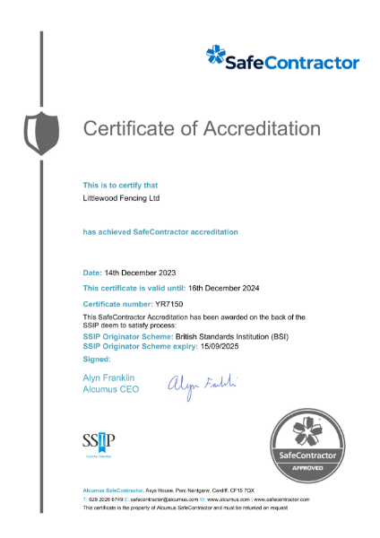 SafeContractor Accreditation