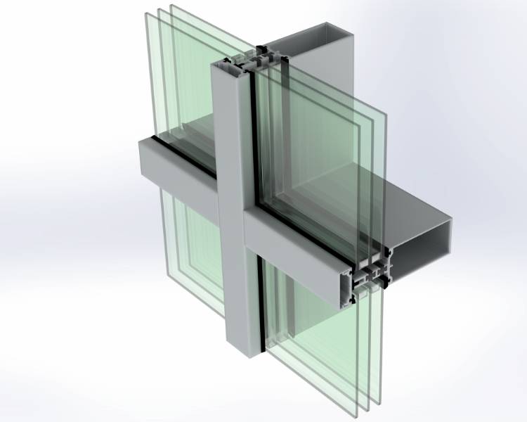 2400THP Series Triple Glazed Curtain Wall Details