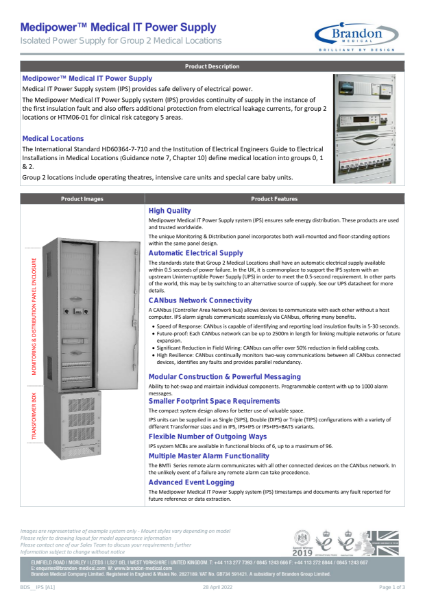 Medipower™ Medical IT Power Supply