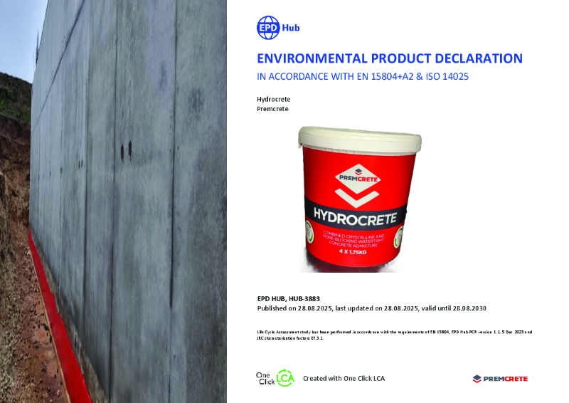 Hydrocrete Environmental Product Declaration (EPD)