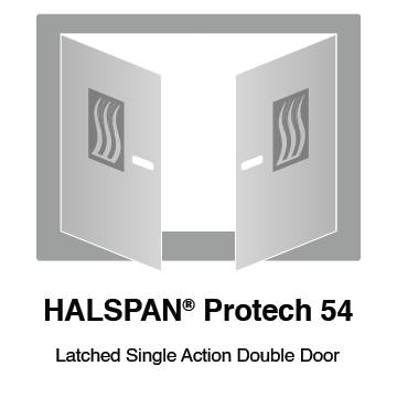 HALSPAN® ProTech 54 mm Interior Grade Door Blanks - Latched Single Acting Double Doors