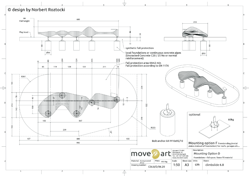 Climbslide 6.8 D Drawing Foundation Plan