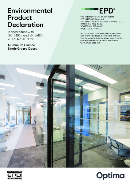 Environmental Product Declaration - Aluminium Framed Single Glazed Doors