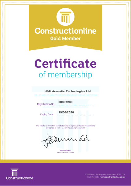 Constructionline Certificate