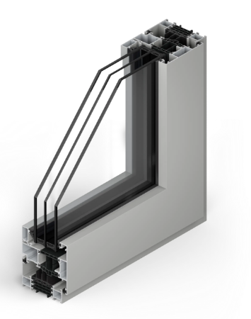 SOLEAL Next 75 Aluminium Commercial Window System - High-Performance Thermally Broken Facade Window (Passive House Certified) - Aluminium Thermally Broken Window