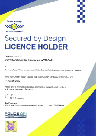 Secured by Design certificate