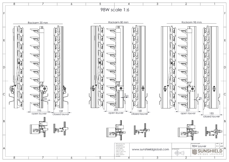 Technical Drawing Wooden Louvre 98-W