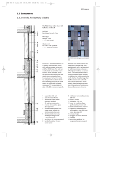 Sun shading - Mobile, horizontally sliding sunscreens