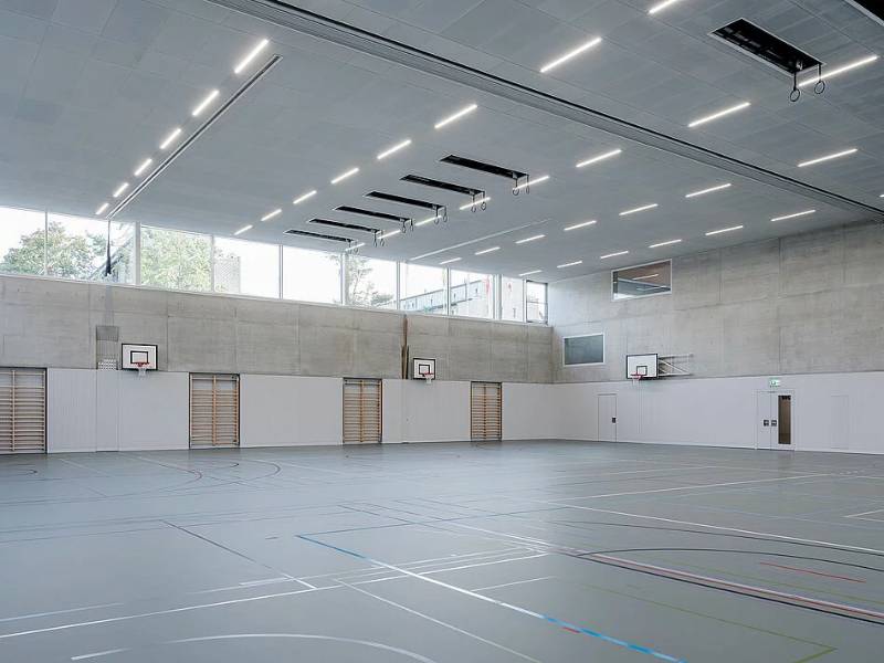 Durlum Rhombus Ceiling in Dubendorf High School