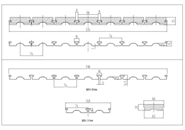 M‐Profile/ M‐ Profiled Deck Sheet/ Groove Board