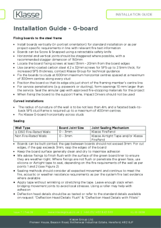 Klasse G-board Installation Guide