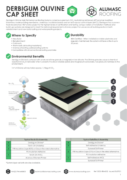 Derbigum Olivine Bituminous Membrane Data Sheet