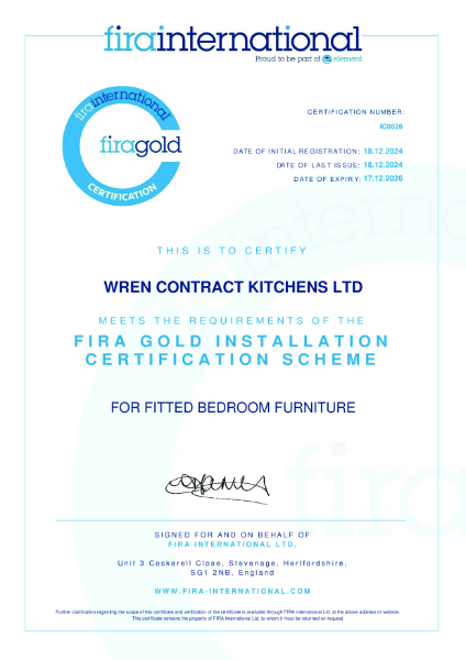 FIRA Gold Installation (Bedrooms)