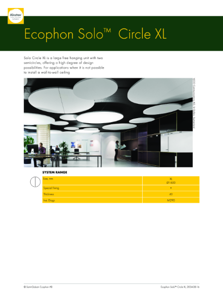 Data Sheet - Solo Circle XL 1600