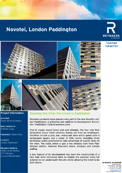 Case Study: Novotel Hotel Paddington, featuring CS 77 aluminium windows