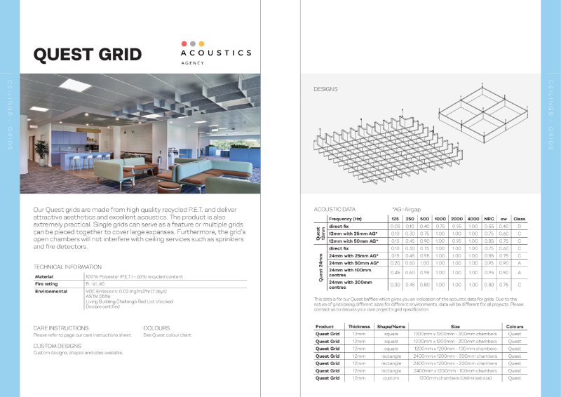 Acoustic Grid Datasheet