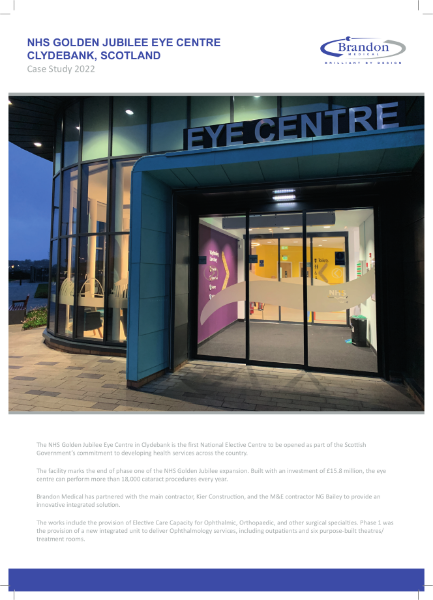 NHS GOLDEN JUBILEE EYE CENTRE
CLYDEBANK, SCOTLAND
Case Study 2022