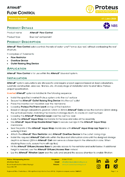 Product Data Sheet - Attenu8® Flow Control