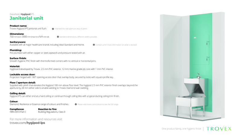 Hygipod Janitorial Flush – Product Data Sheet