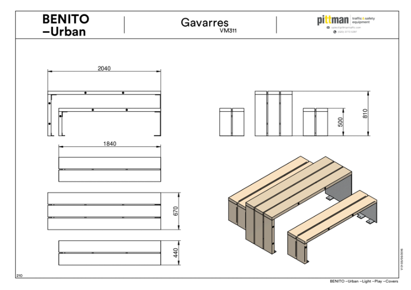 Benito Gavarres Picnic Table