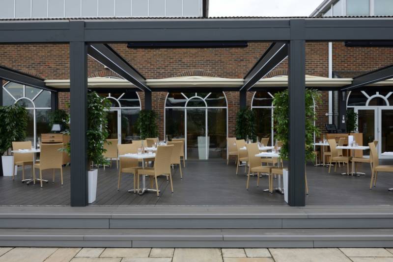 Luxury decking solution for spa alfresco dining area