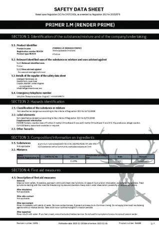 Primer IM - Safety Data Sheet