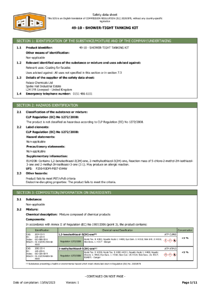 Safety-data-sheet-of-49-10-SHOWER-TIGHT-TANKING-KIT