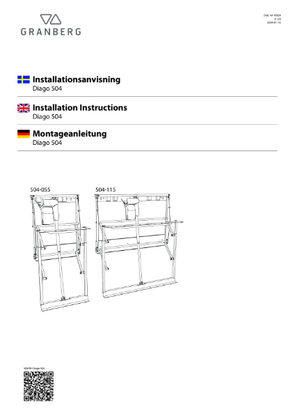 Installation Instructions - Diago 504