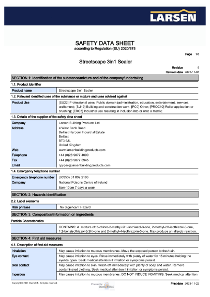 MSDS - Seal Plus 3 in 1