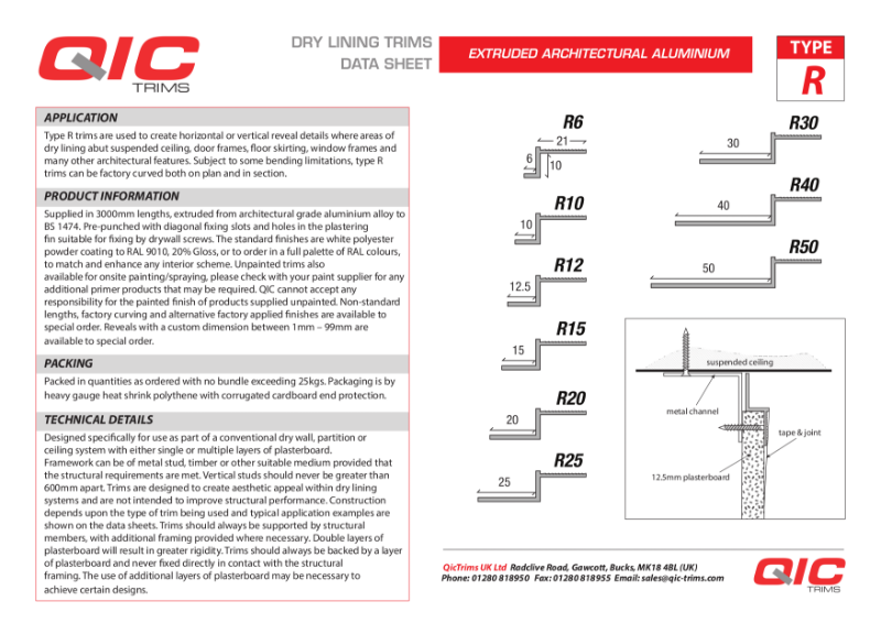 QIC R reveal trim