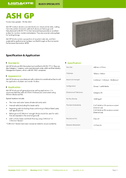 Ash GP Datasheet