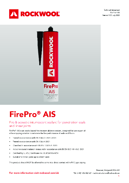 FirePro® AIS - Product Data Sheet