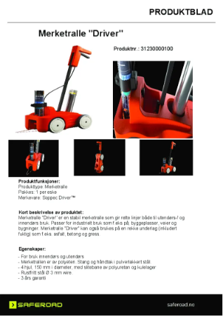 Merketralle Driver - Produktdatablad