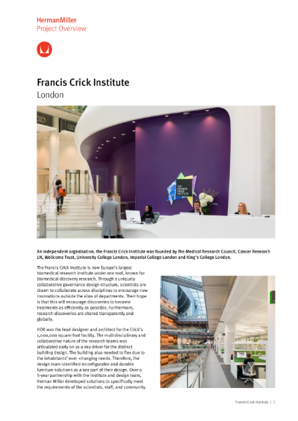 Case Study - Francis Crick Institute - Herman Miller