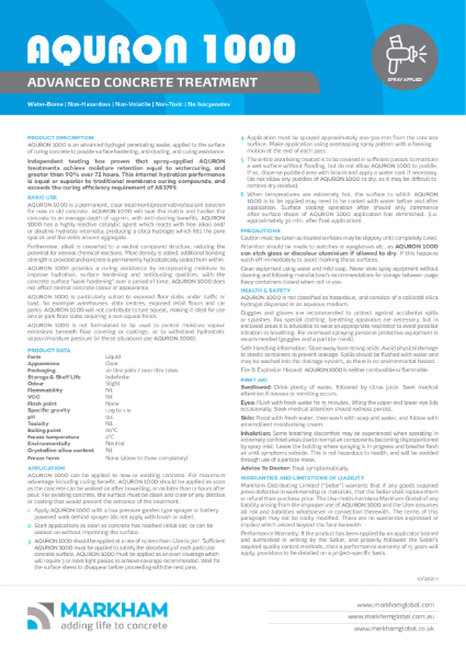 AQURON 1000 Technical Data Sheet